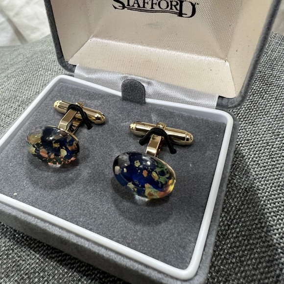 Vintage Stafford Cuff Links Never Used, New With Gold Filled and Contemporary. - Picture 4 of 7